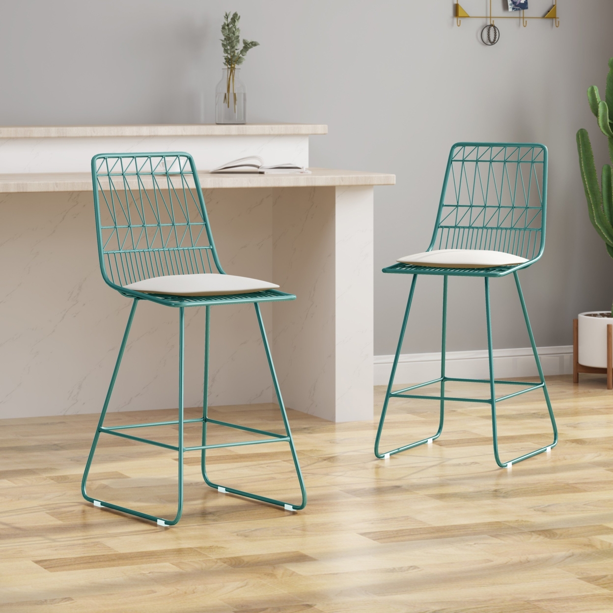 Lilith Counter Stools - Teal