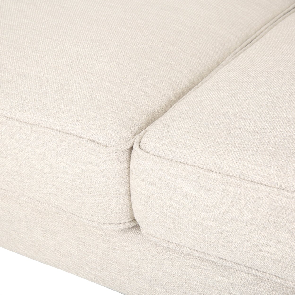 Nimsi Contemporary 3 Seater Fabric Sofa - Beige