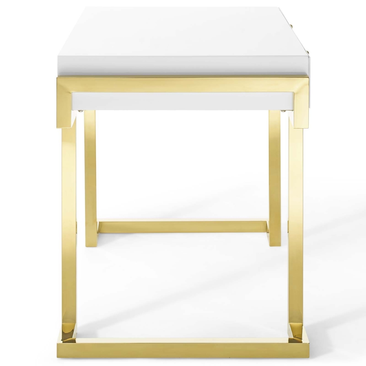 Ring Office Desk, Gold White
