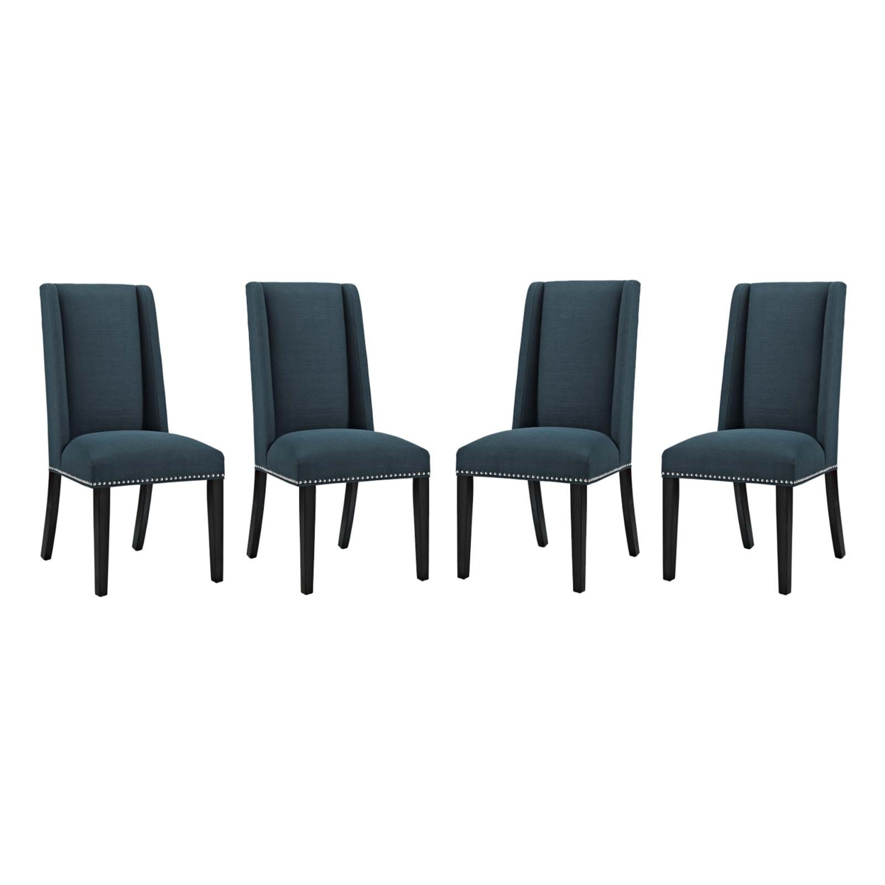 Baron Dining Chair Fabric Set of 4, Azure