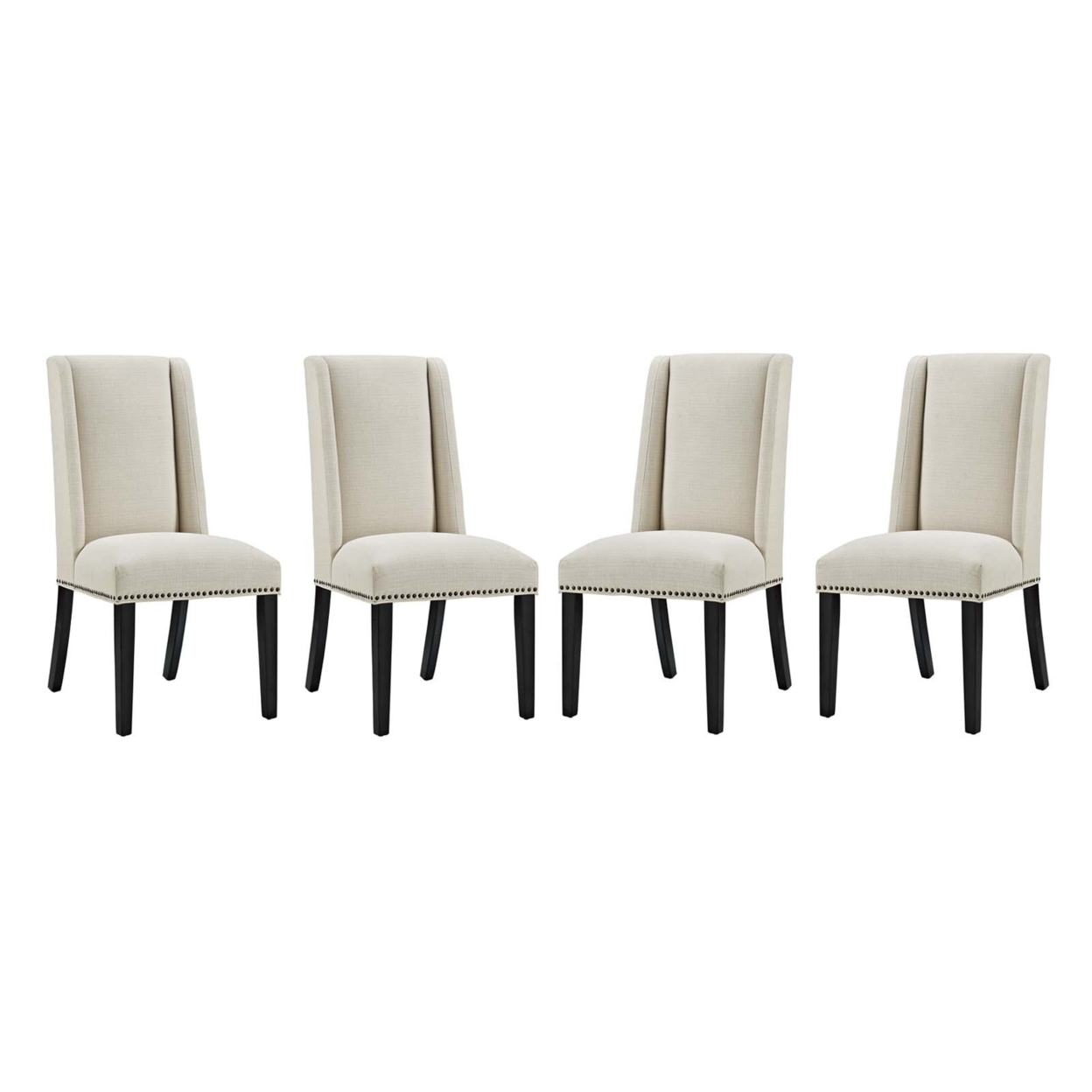 Baron Dining Chair Fabric Set of 4, Beige