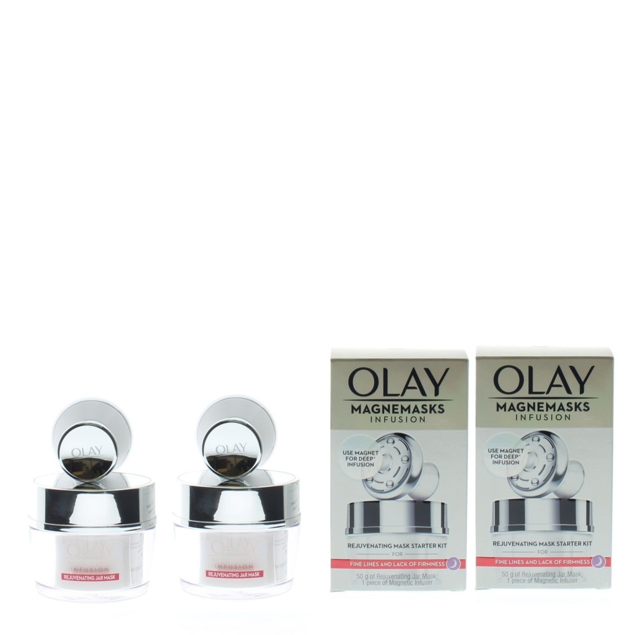 Olay Magnemasks Infusion Rejuvenating Mask Starter Kit 50g + 1pc Of Magnetic Infuser (2 Pack)