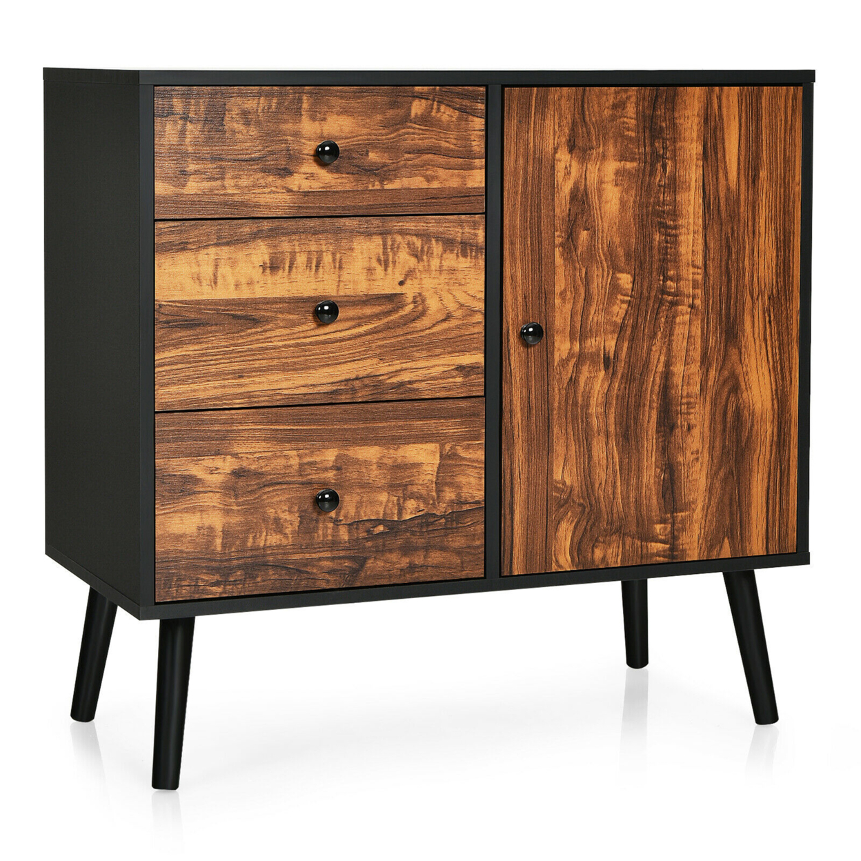 Storage Cabinet W/Drawer & Side Cabinet 31.5'' Sideboard Dresser Cupboard