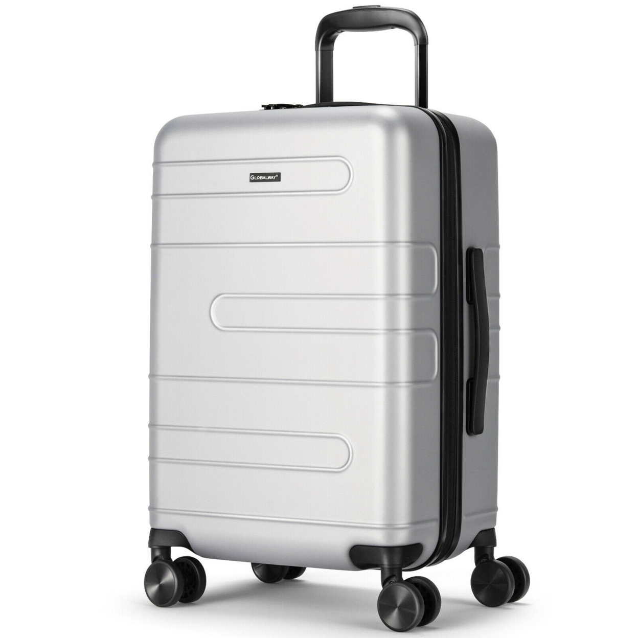 20'' Luggage Hardside Suitcase W/Spinner Wheel & TSA Lock - Silver