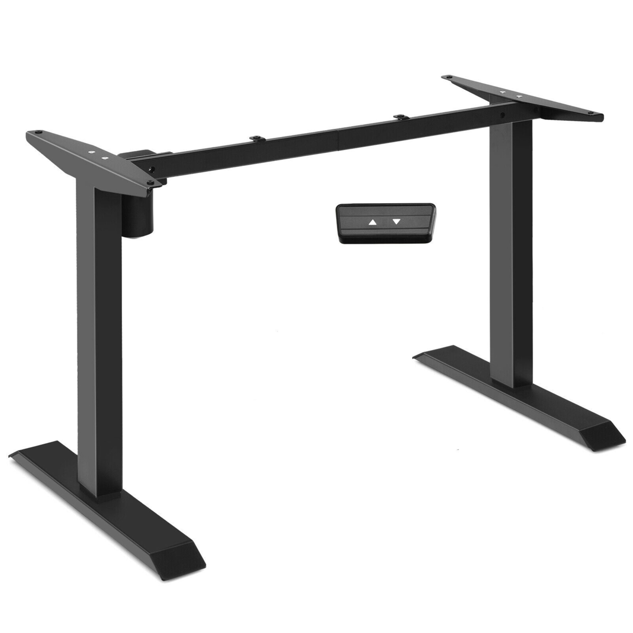Electric Sit To Stand Adjustable Desk Frame W/ Button Controller - Black