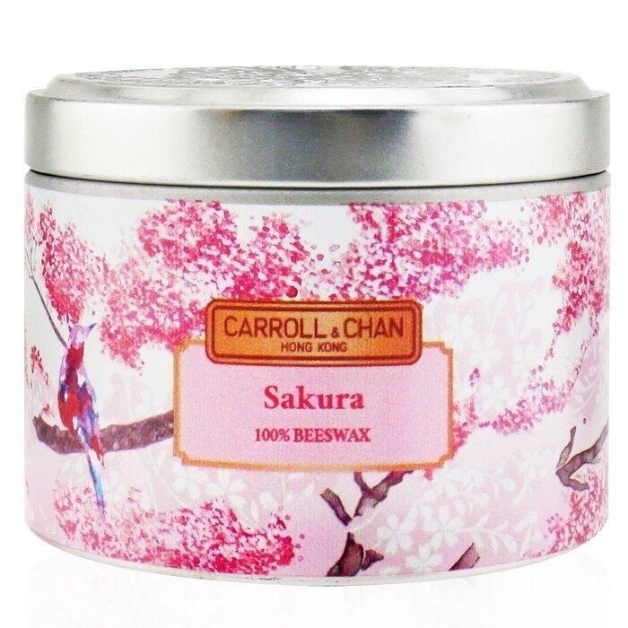 The Candle Company (Carroll & Chan) - 100% Beeswax Tin Candle - Sakura((8x6) Cm)