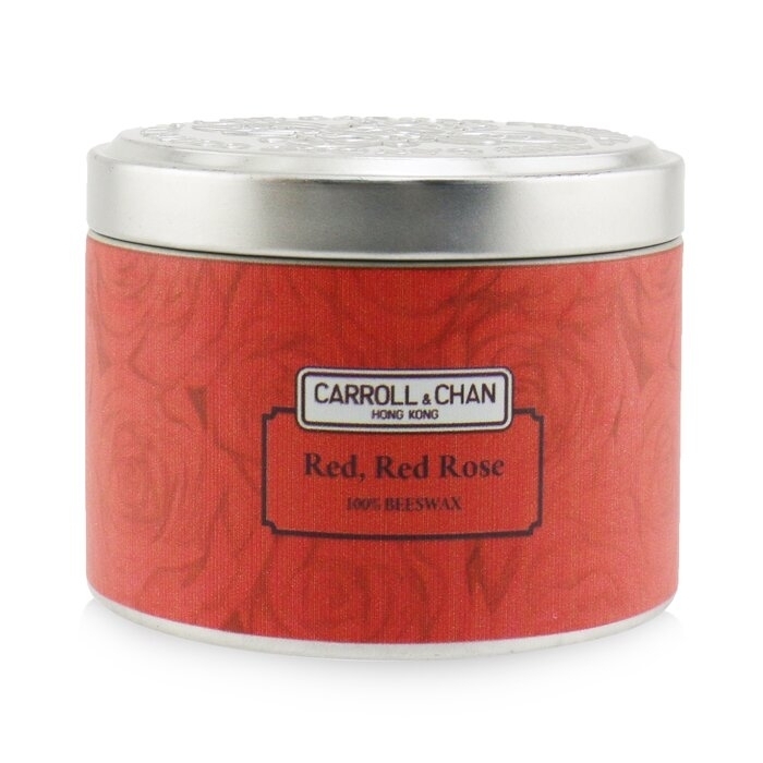 The Candle Company (Carroll & Chan) - 100% Beeswax Tin Candle - Red Red Rose((8x6) Cm)