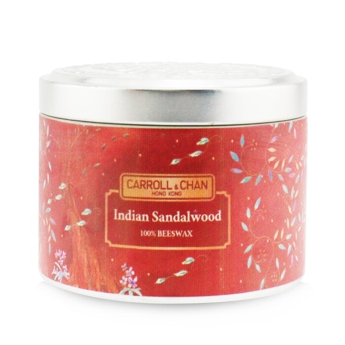 The Candle Company (Carroll & Chan) - 100% Beeswax Tin Candle - Indian Sandalwood((8x6) Cm)