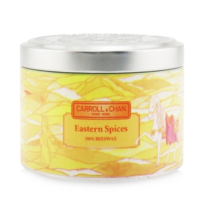 The Candle Company (Carroll & Chan) - 100% Beeswax Tin Candle - Eastern Spices((8x6) Cm)