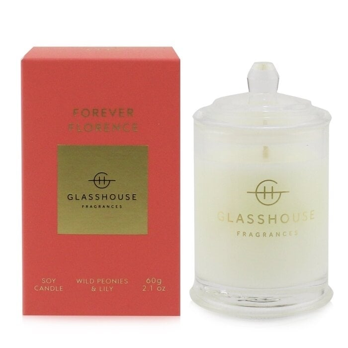 Glasshouse - Triple Scented Soy Candle - Forever Florence (Wild Peonies & Lily)(60g/2.1oz)