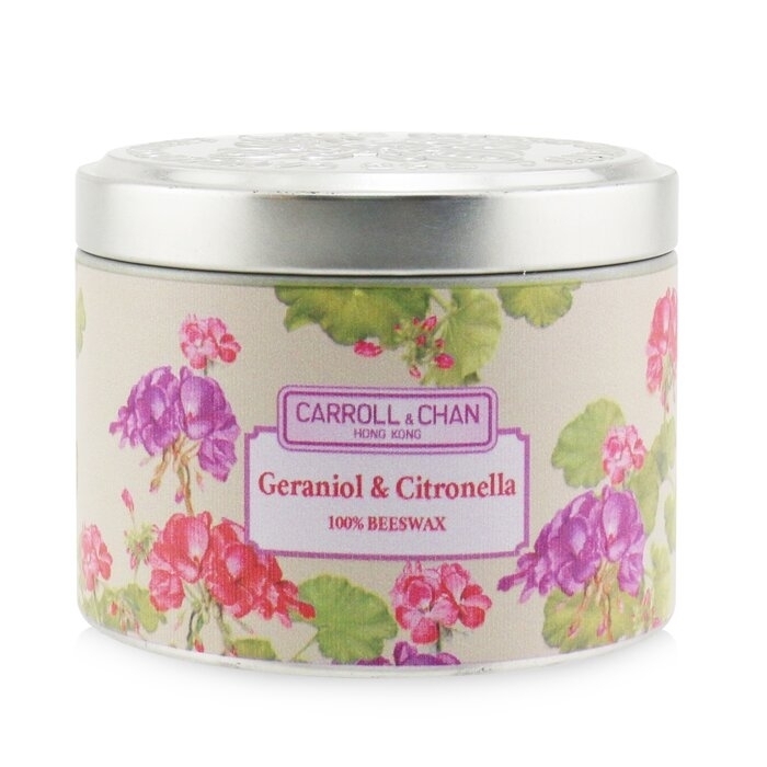 The Candle Company (Carroll & Chan) - 100% Beeswax Tin Candle - Geraniol & Citronella((8x6) Cm)