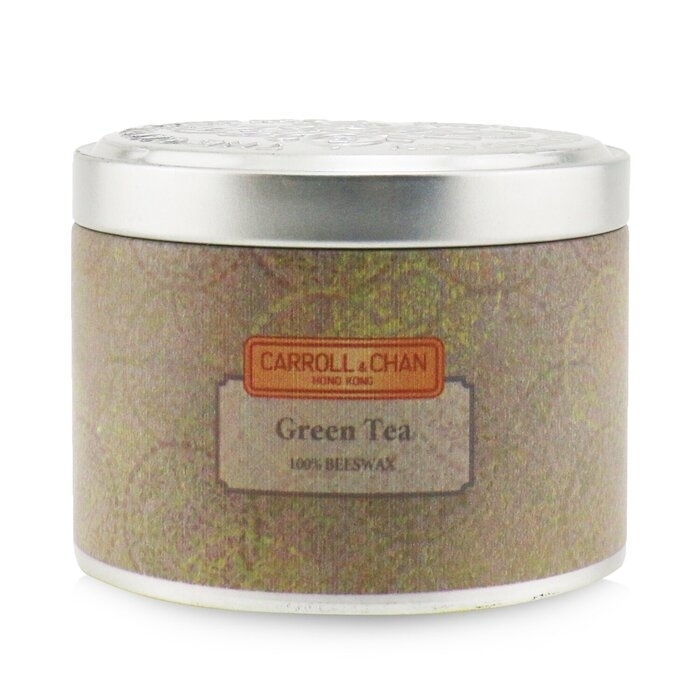The Candle Company (Carroll & Chan) - 100% Beeswax Tin Candle - Green Tea((8x6) Cm)