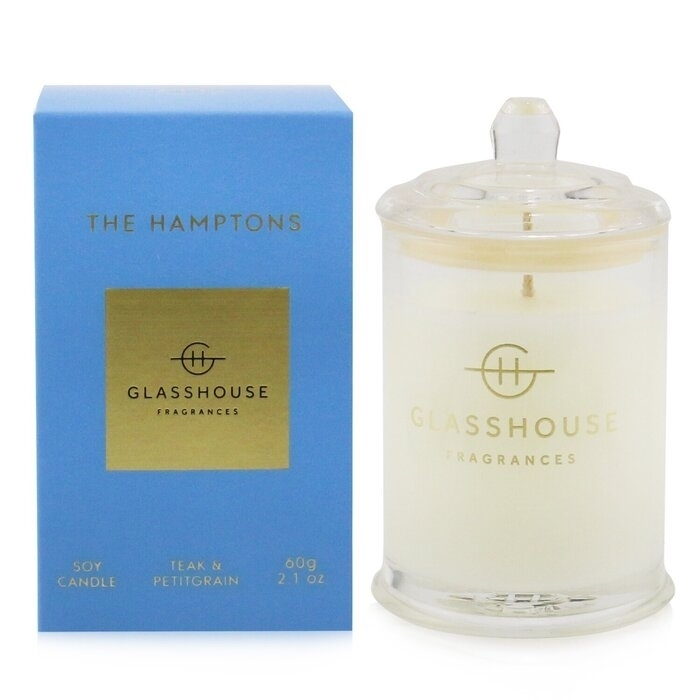 Glasshouse - Triple Scented Soy Candle - The Hamptons (Teak & Petitgrain)(60g/2.1oz)
