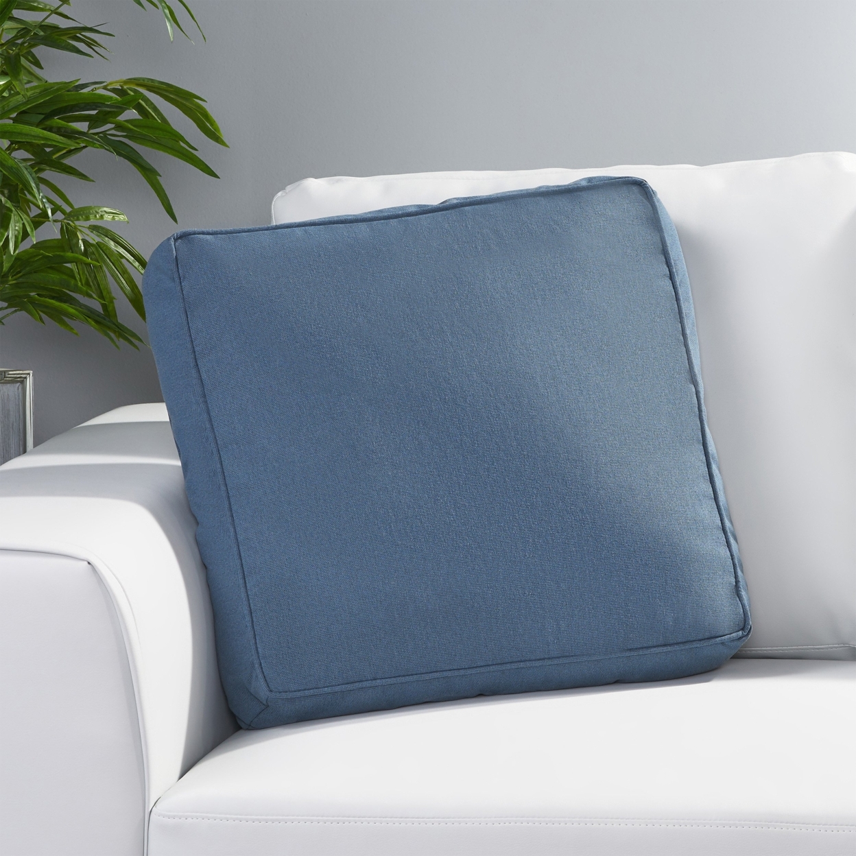 Kimani Square Water Resistant 18 Throw Pillow - Charcoal