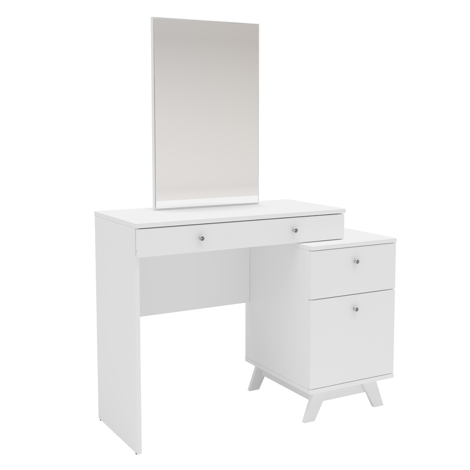 Santa Monica White 2-Drawer Dressing Table with Mirror
