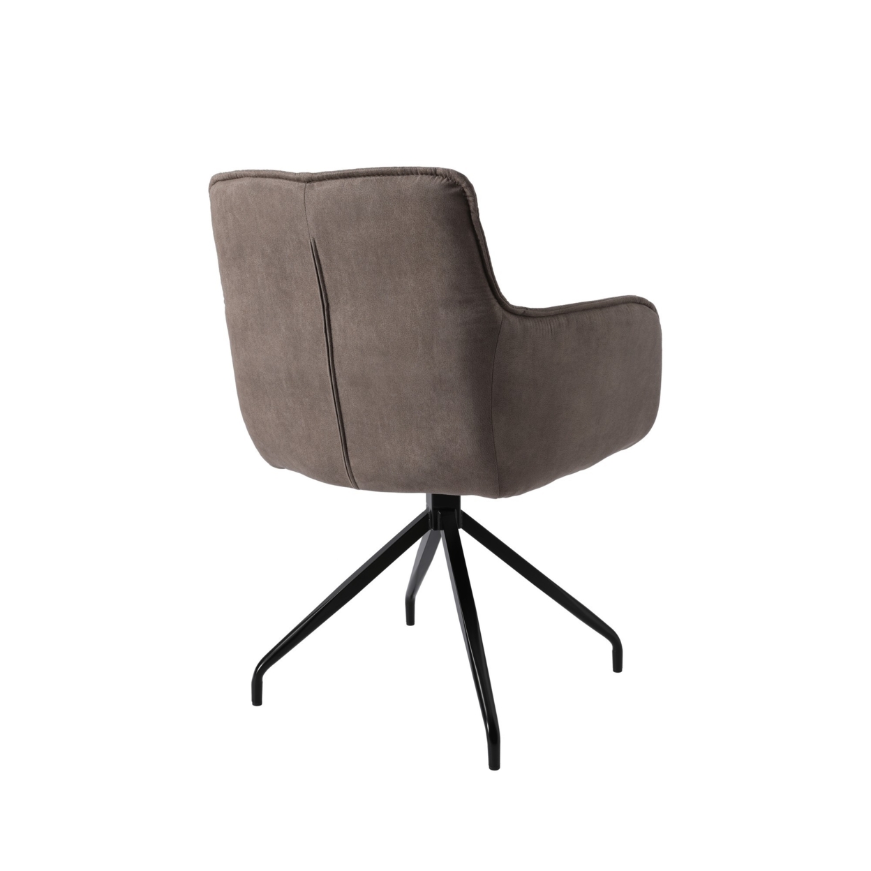 Arm Chair With Fabric Swivel Seat And Metal Claw Feet, Brown - Saltoro Sherpi