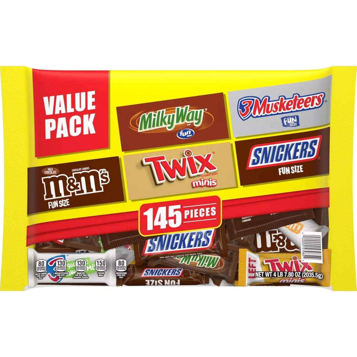 M&M'S, Twix And More Chocolate Candy Variety Pack, 145 Pieces (71.8 Ounce)