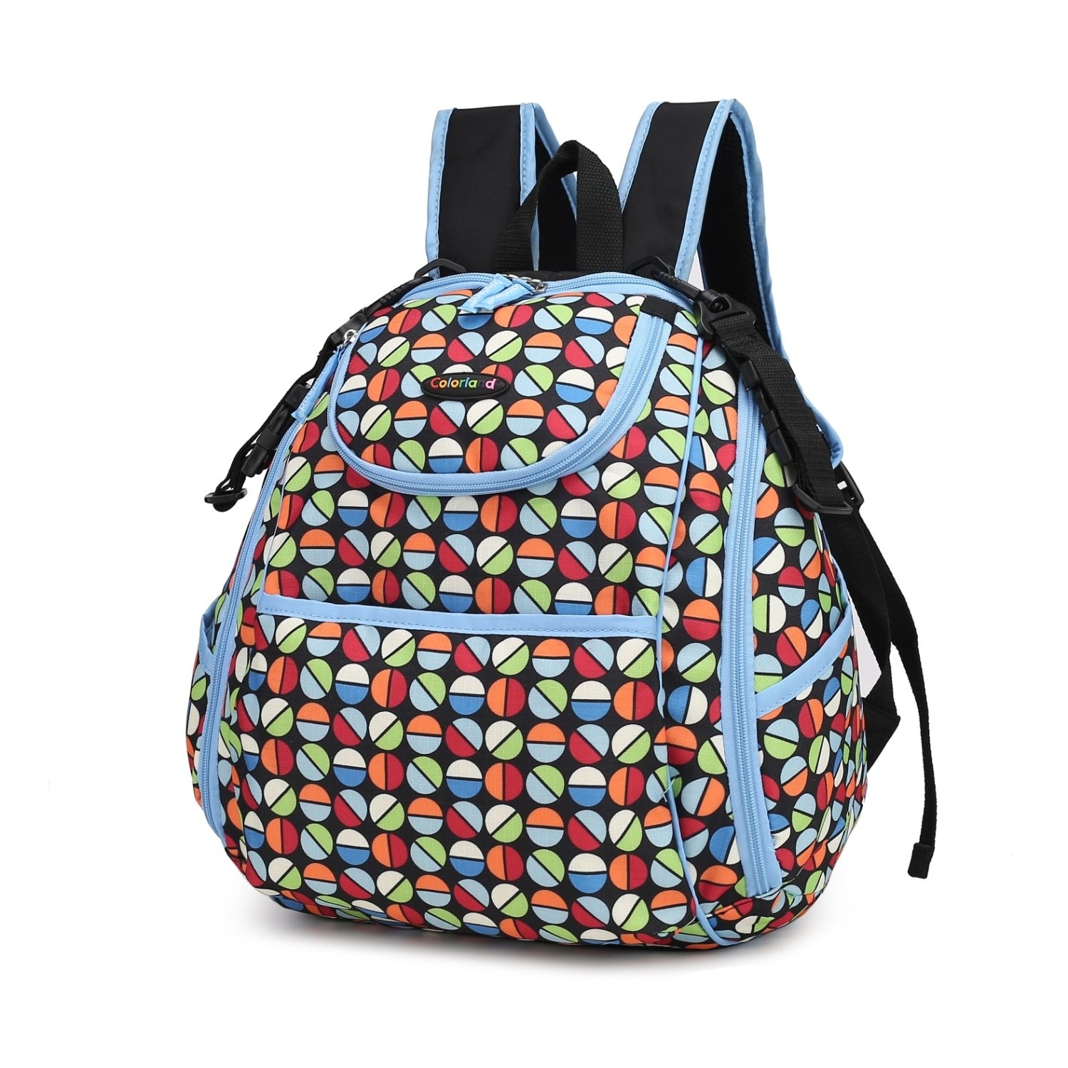 MKF Collection Colorland Large Backpack With Multi-Pockets By Mia K. - Candy