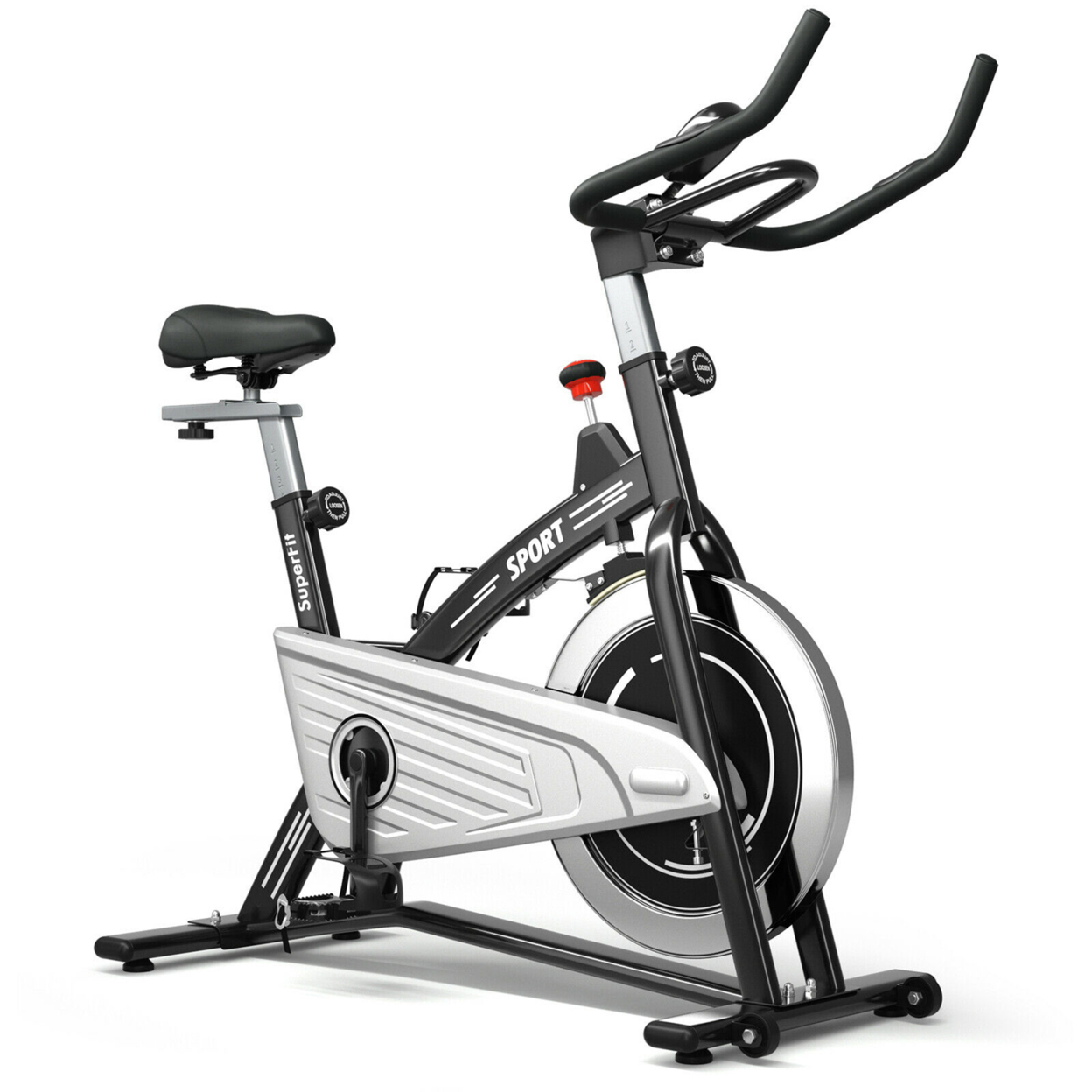 Gymax 30Lbs Stationary Training Bike Exercising Bicycle W/Monitor Gym