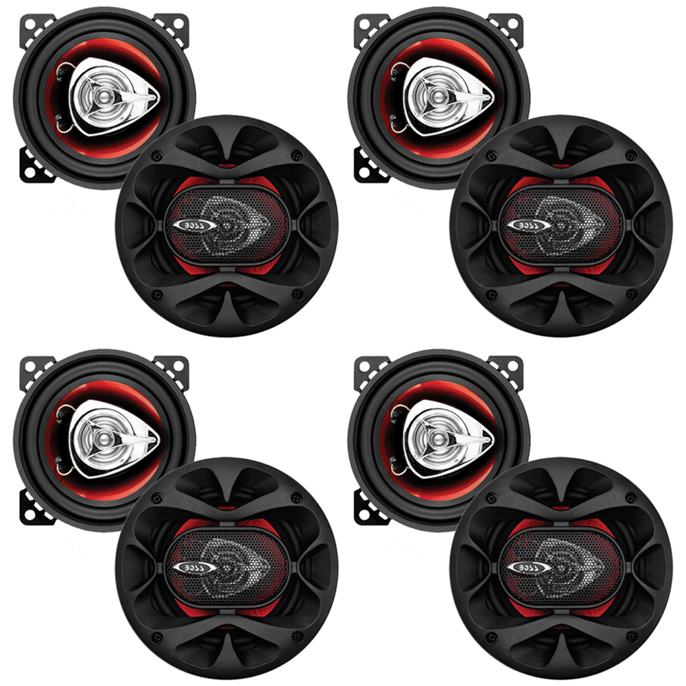 (Set Of 8) Boss 4 Inch 200W 2-Way Car Audio Coaxial Speakers Stereo