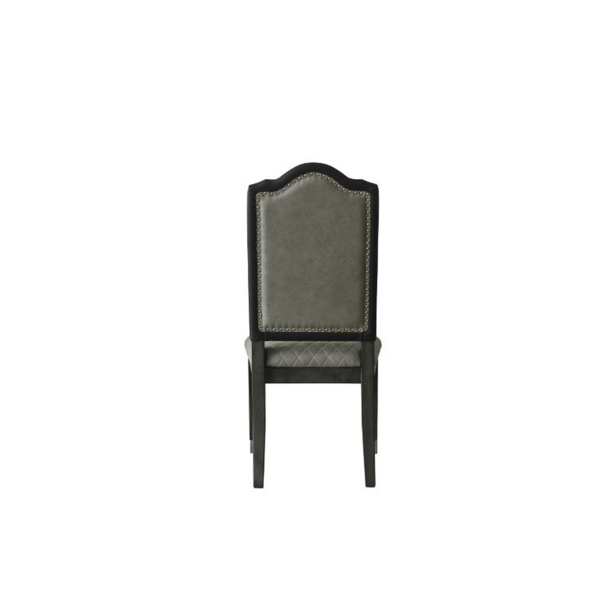 Side Chair With Fabric Seat And Arched Top, Set Of 2, Beige- Saltoro Sherpi
