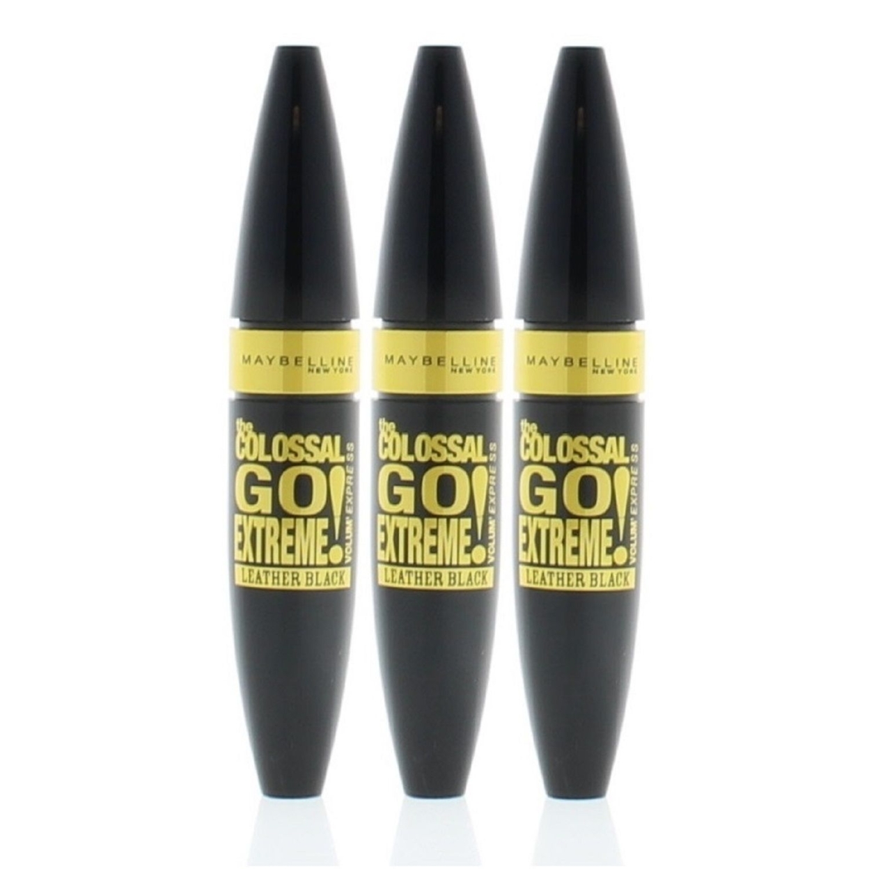 Maybelline Volum'Express The Colossal Go Extreme! Mascara Leather Black 9.5ml (3 Pack)