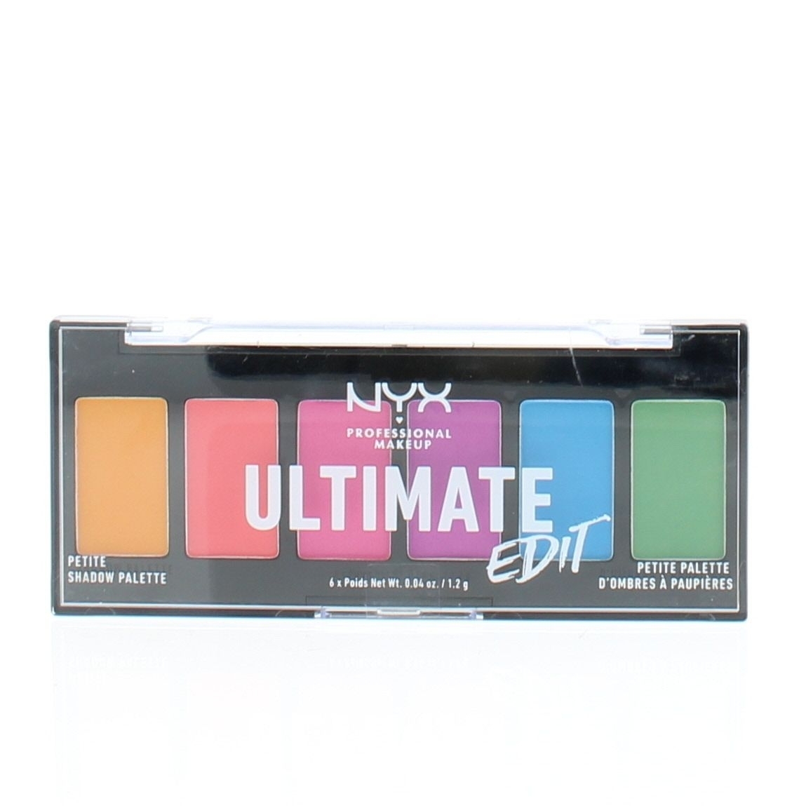 NYX Professional Makeup Ultimate Edit Petite Shadow Palette- Brights (6 Shades X 0.04oz) 0.24oz/7.2g