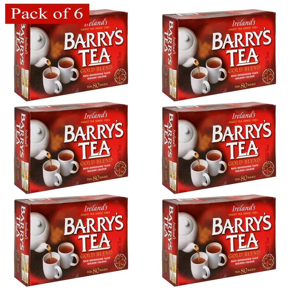Barry's Tea Bags Gold Blend, 6 Pack (80 Tea Bags)