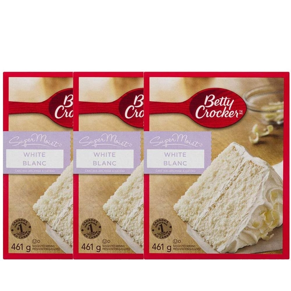 Betty Crocker White Super Moist Cake Mix, 461 Gram (Pack of 3)