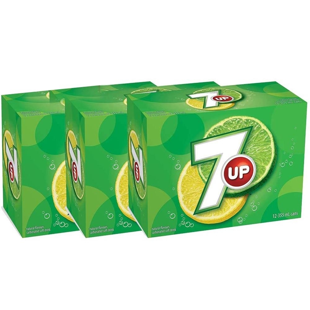 Cans, Natural Refreshing Lemon-Lime Taste 355mL by 7UP (Pack of 3)