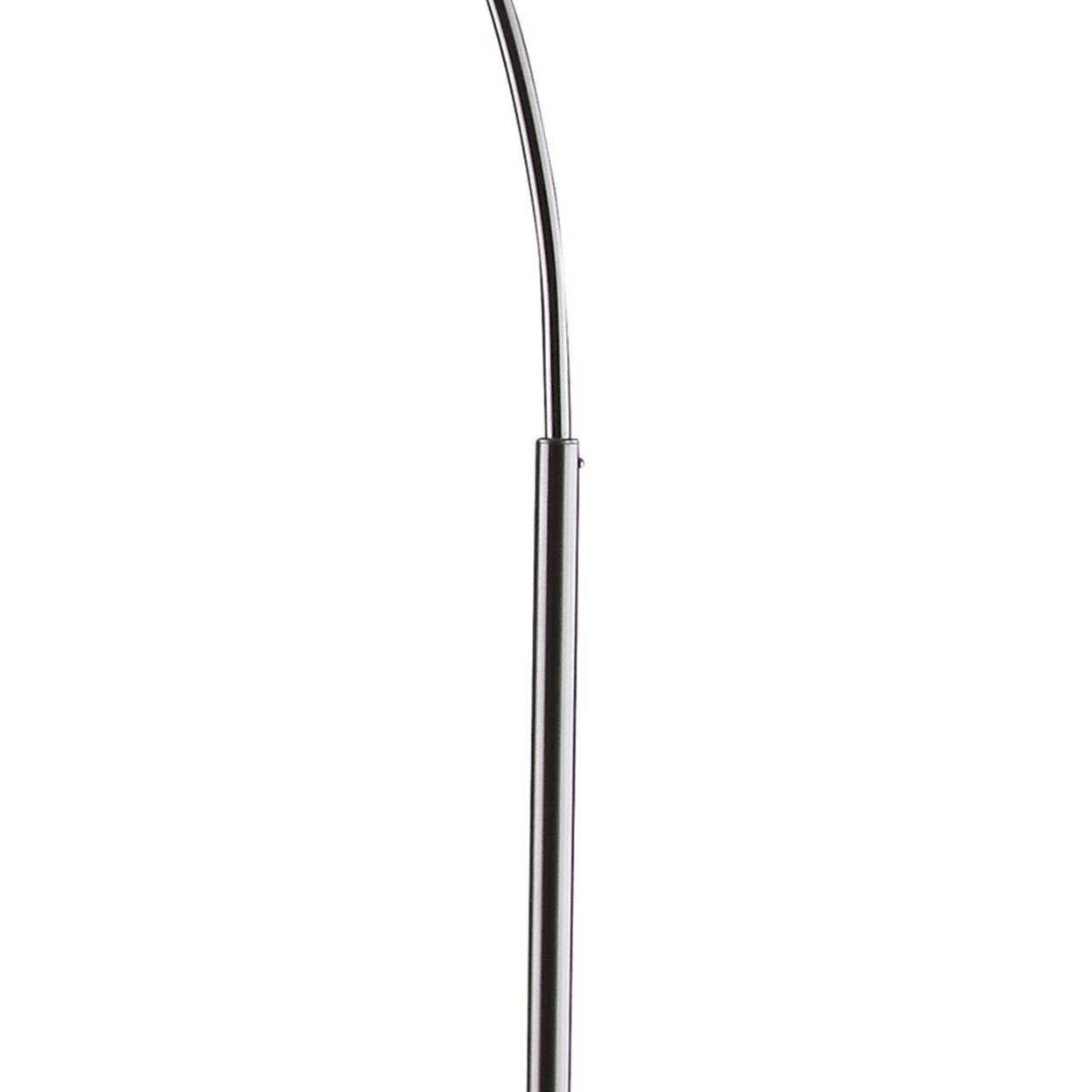 Floor Lamp With Pendant Drum Shade And Arched Arm, Black- Saltoro Sherpi