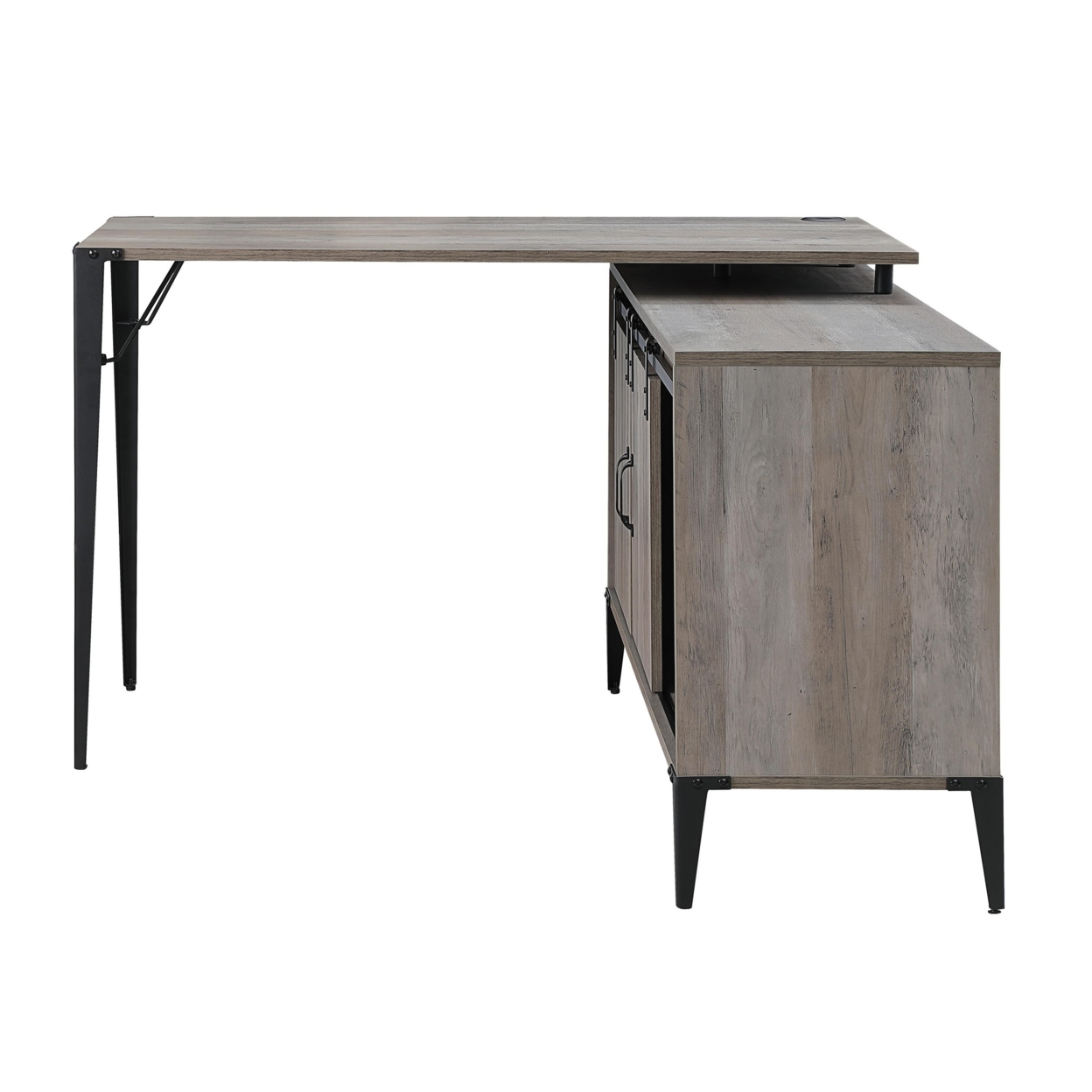 Writing Desk With With Metal Leg And Cord Management- Saltoro Sherpi