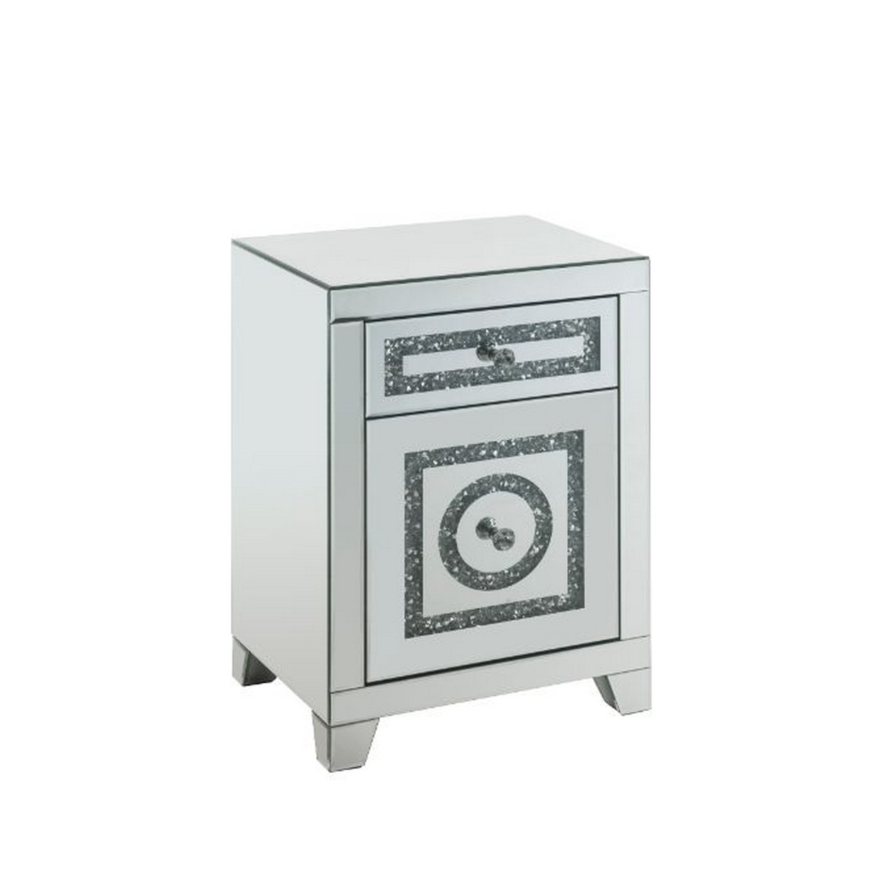 Accent Table With 2 Storage Drawers And Safety Top Feature, White- Saltoro Sherpi