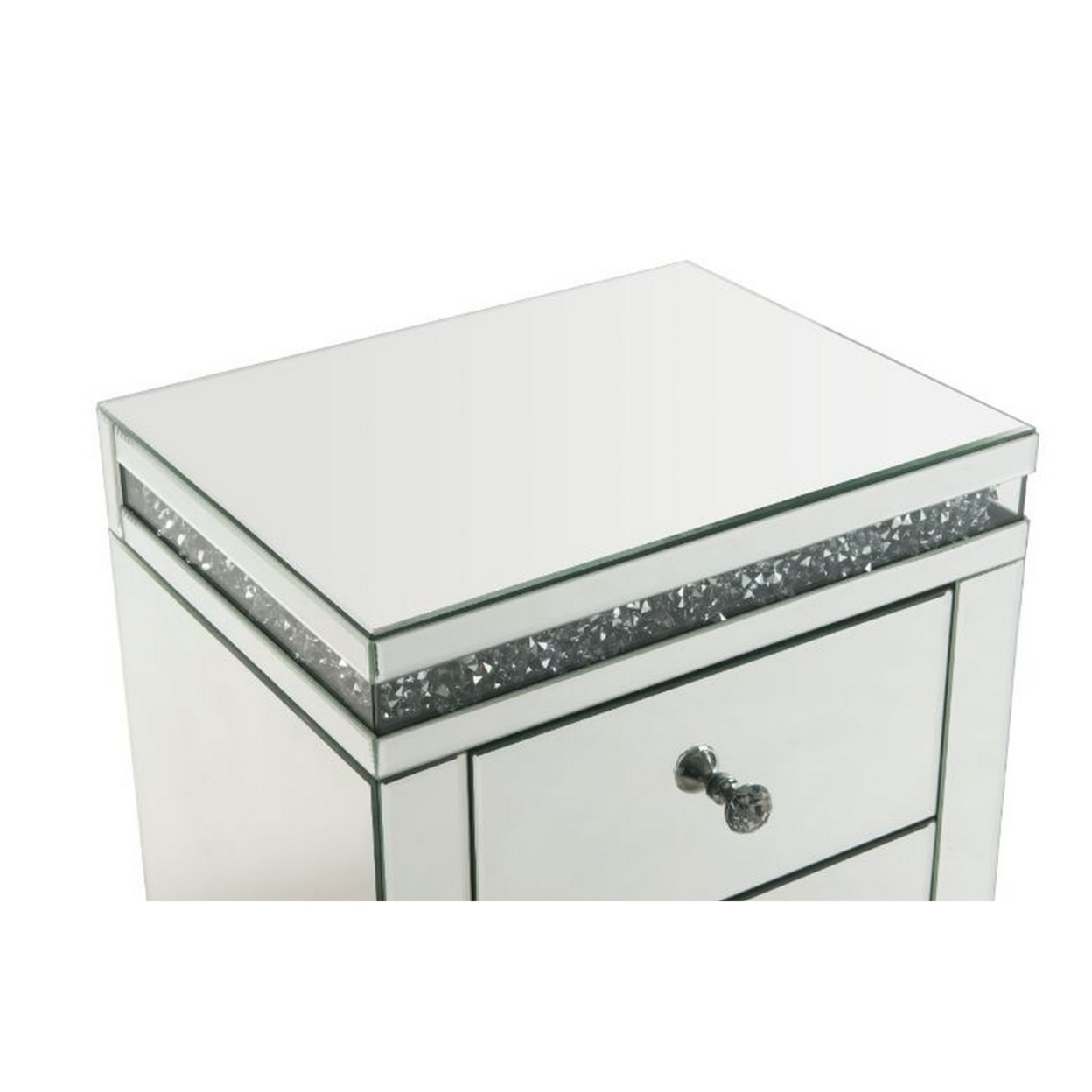 Accent Table With 3 Modern Storage Drawers, White- Saltoro Sherpi