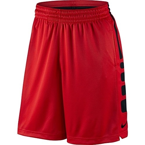 NIKE Men's Elite Stripe Short RED/BLACK - RED/BLACK, XL