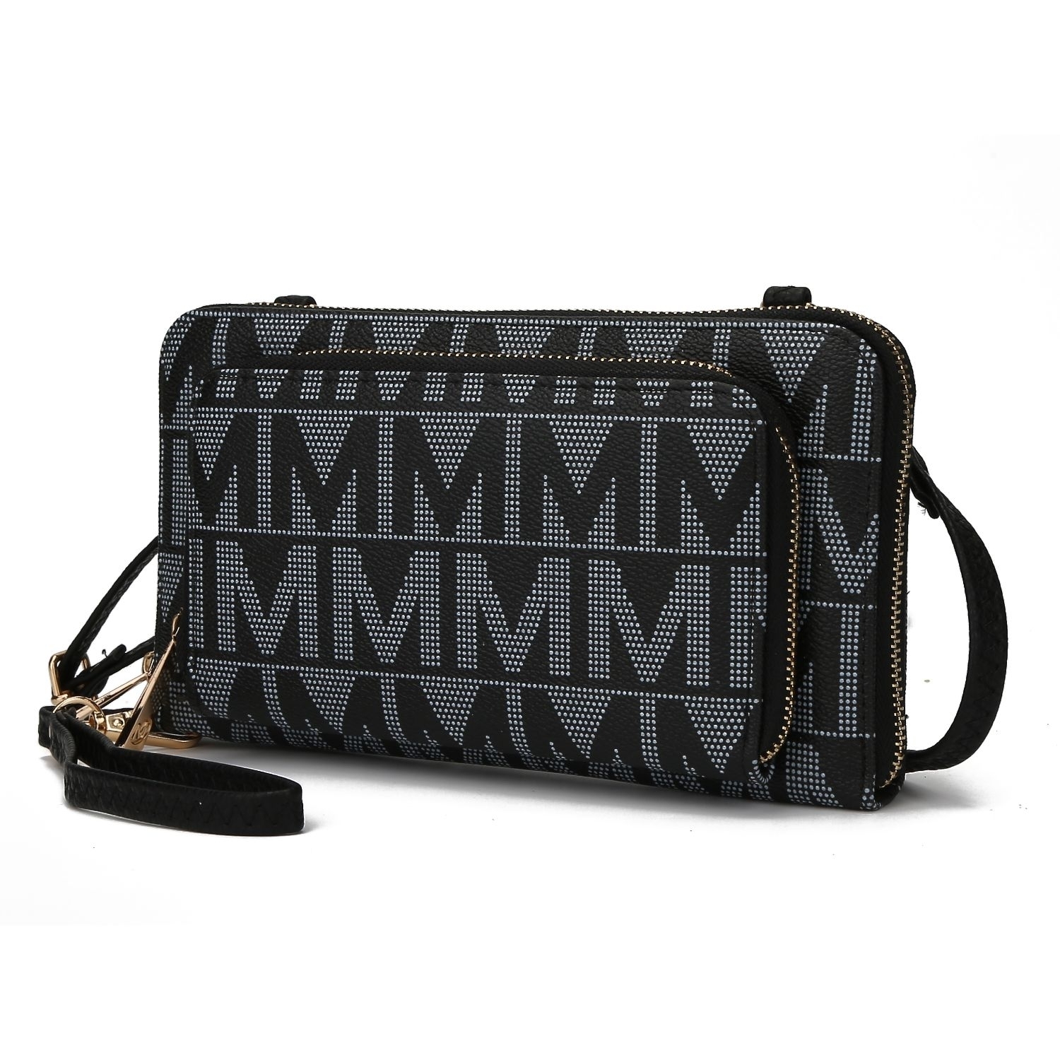 MKF Collection Dilma Wallet Smartphone Convertible Crossbody Handbag By Mia K - Black