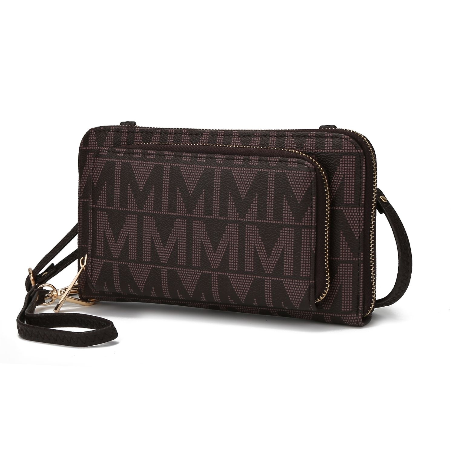 MKF Collection Dilma Wallet Smartphone Convertible Crossbody Handbag By Mia K - Chocolate
