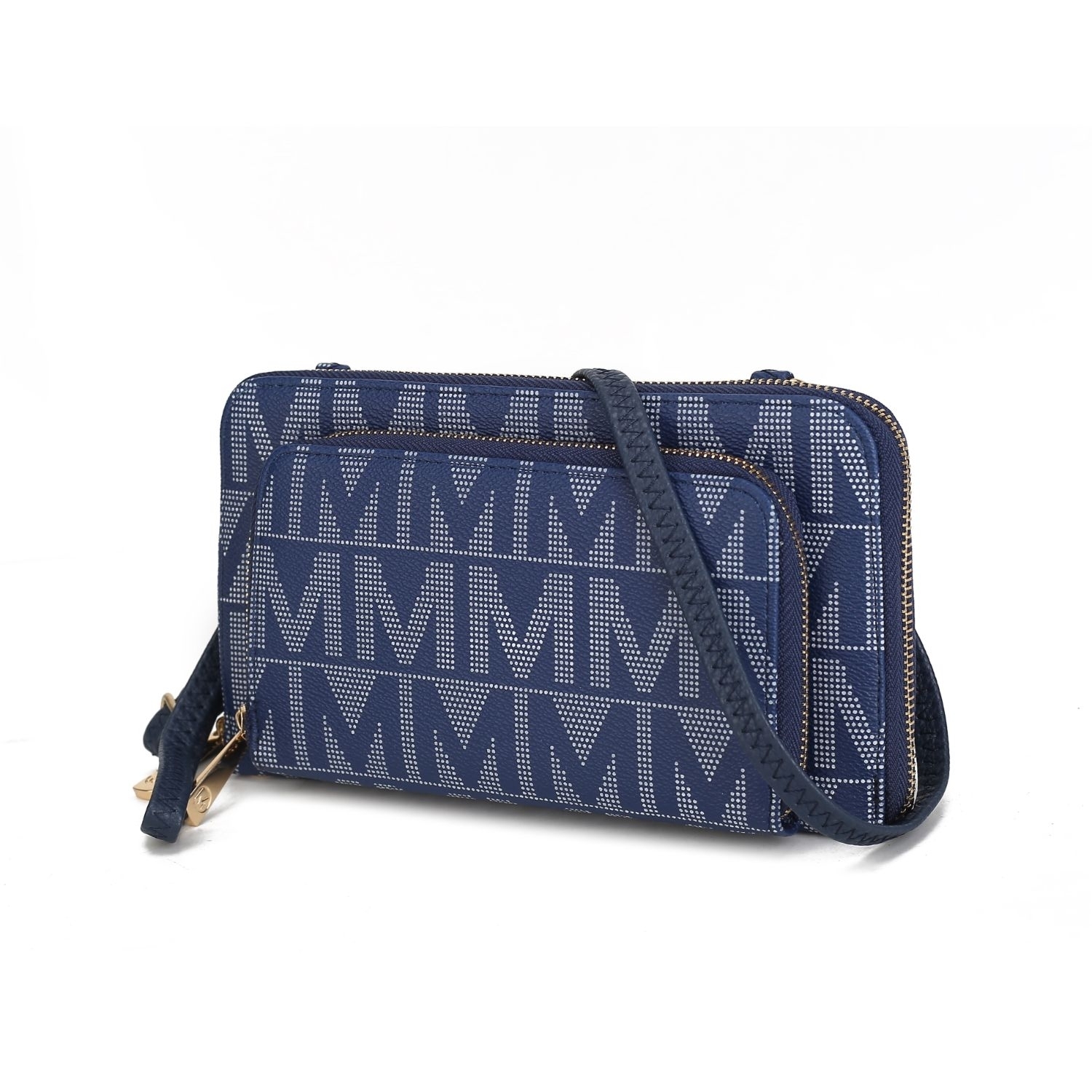MKF Collection Dilma Wallet Smartphone Convertible Crossbody Handbag By Mia K - Navy
