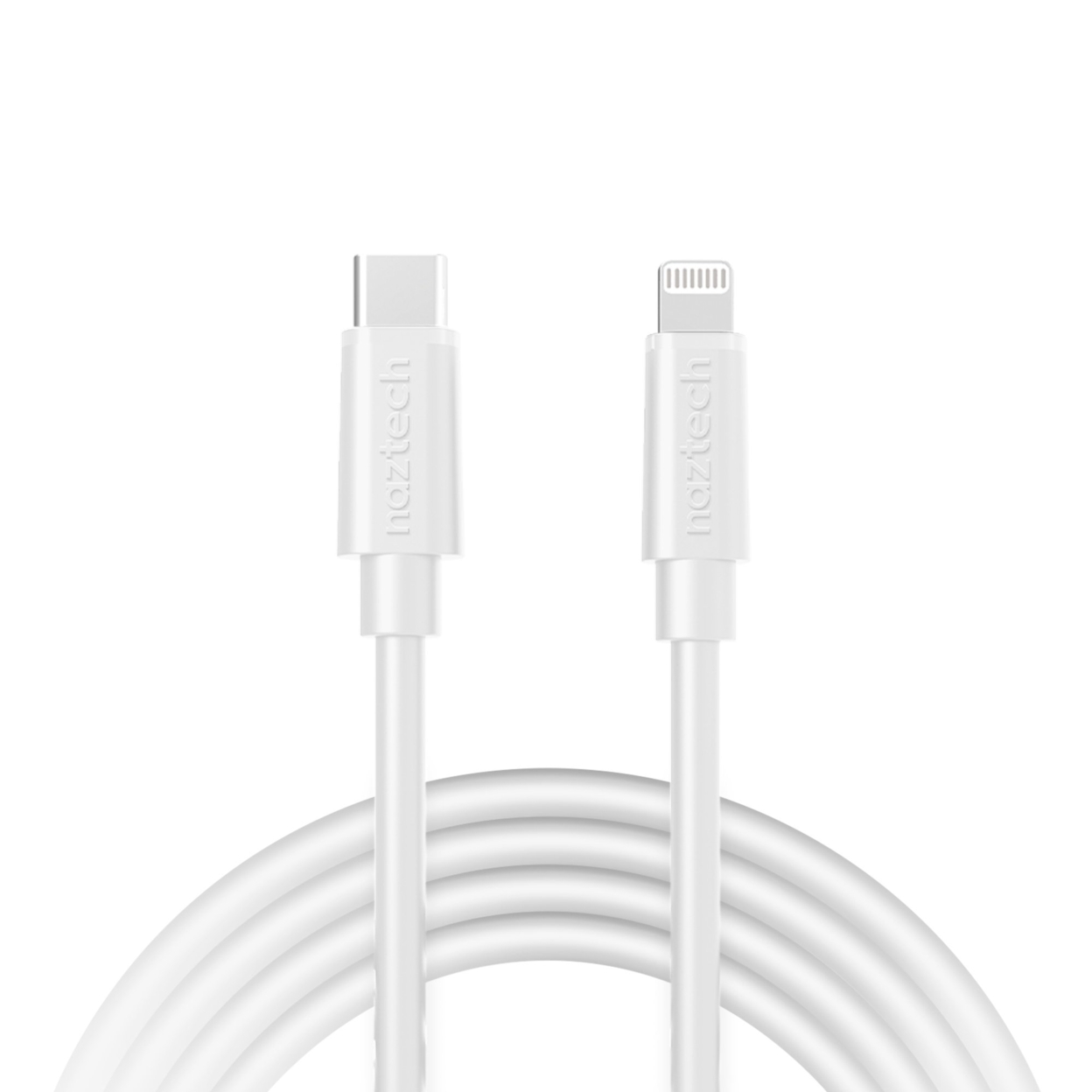 Naztech Fast Charge USB-C To MFi Lightning Cable 12ft (12FT-PRNT) - White