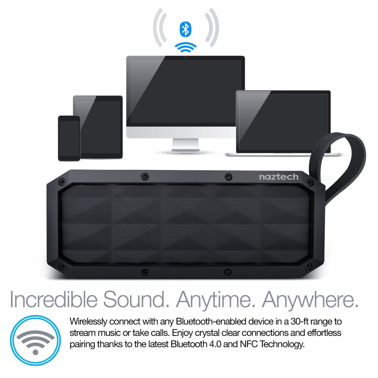 Naztech SoundBrick Wireless Speaker Black (13896-HYP)