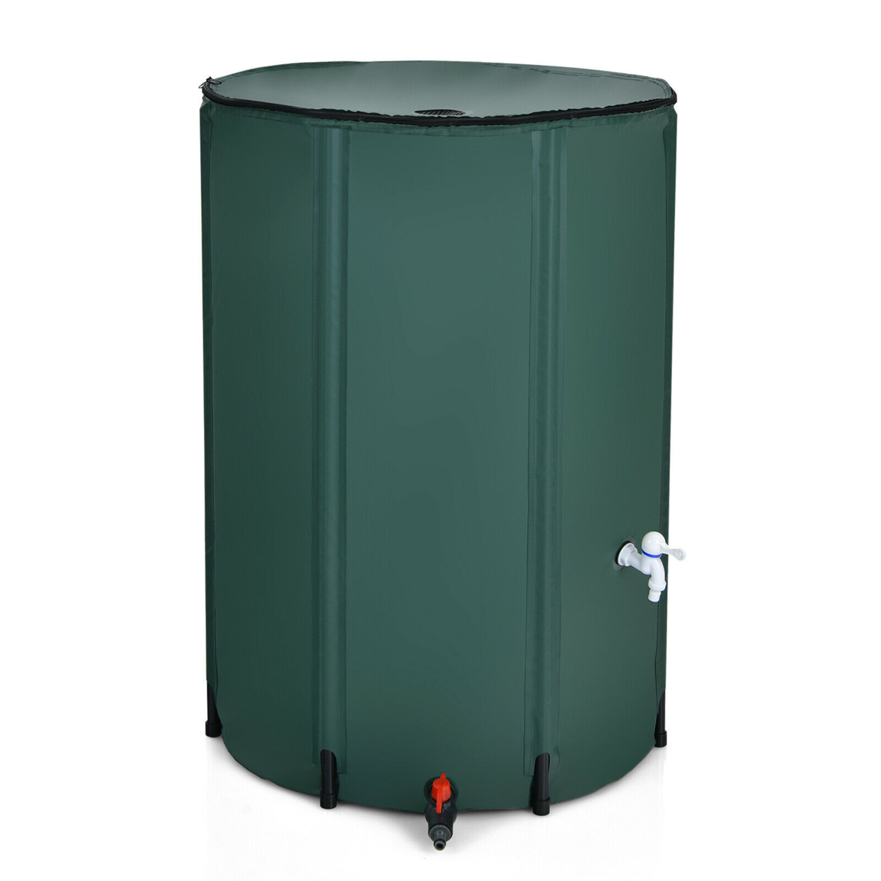 100 Gallon Portable Rain Barrel Water Collector CollapsibleTank W /Spigot Filter