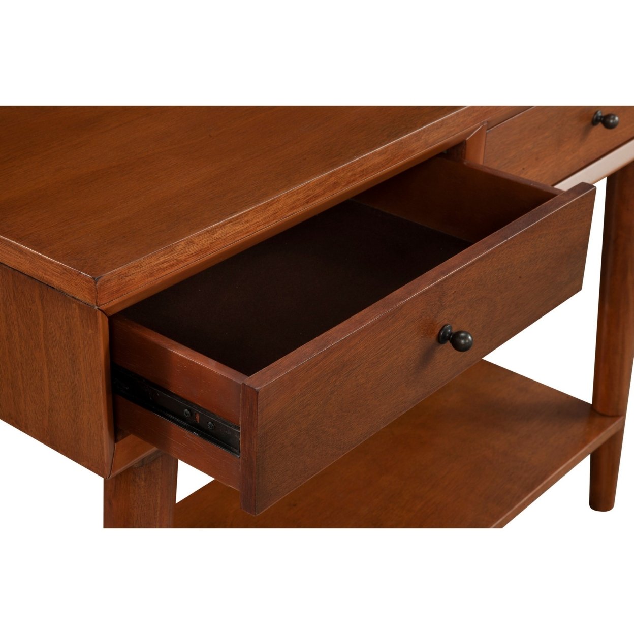 Console Table With 2 Drawers And Angled Legs, Brown- Saltoro Sherpi