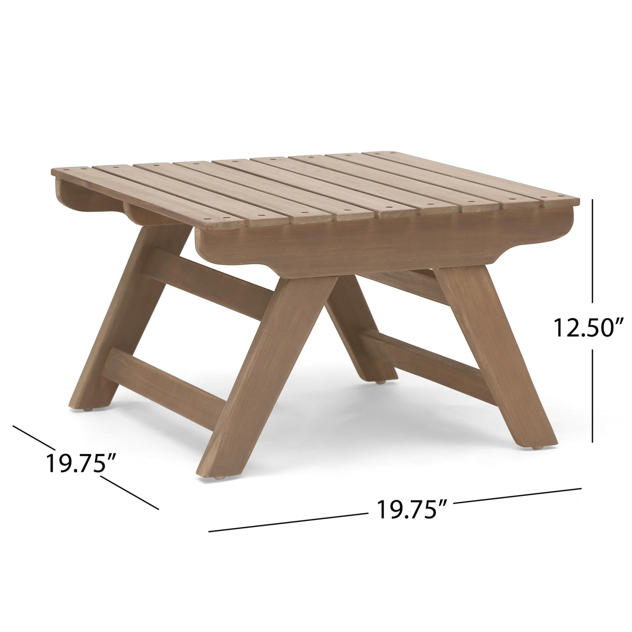 Magnolia Outdoor Acacia Wood 2 Seater Chat Set With Side Table