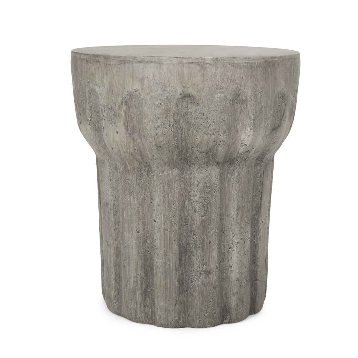 Carmello Indoor Contemporary Lightweight Concrete Accent Side Table