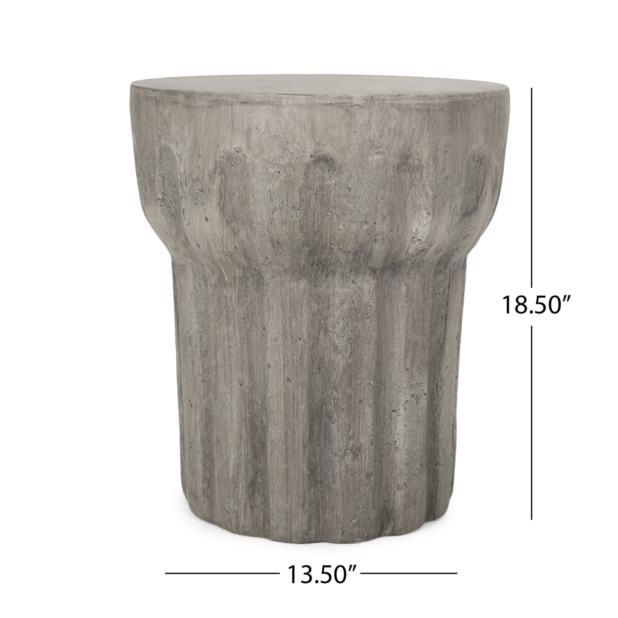 Carmello Indoor Contemporary Lightweight Concrete Accent Side Table