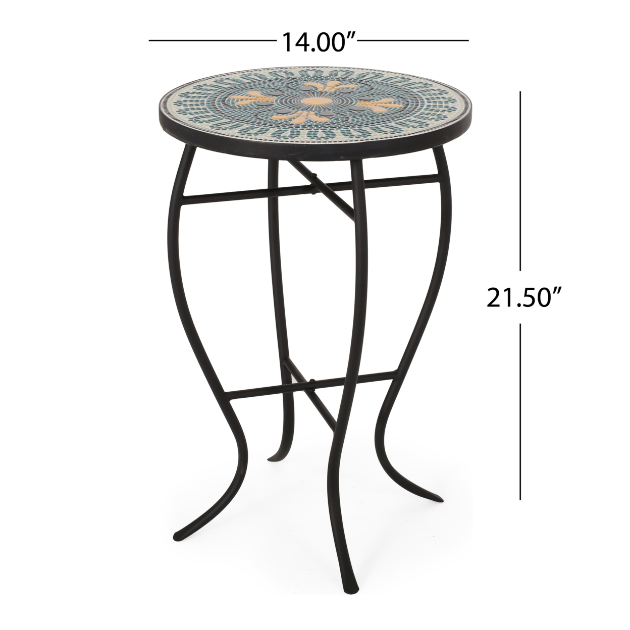 Ayianna Indoor Side Table With Tile Top