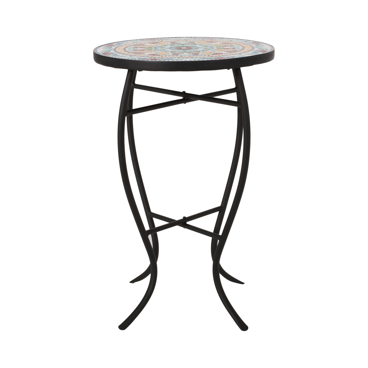 Azuriah Indoor Side Table With Tile Top