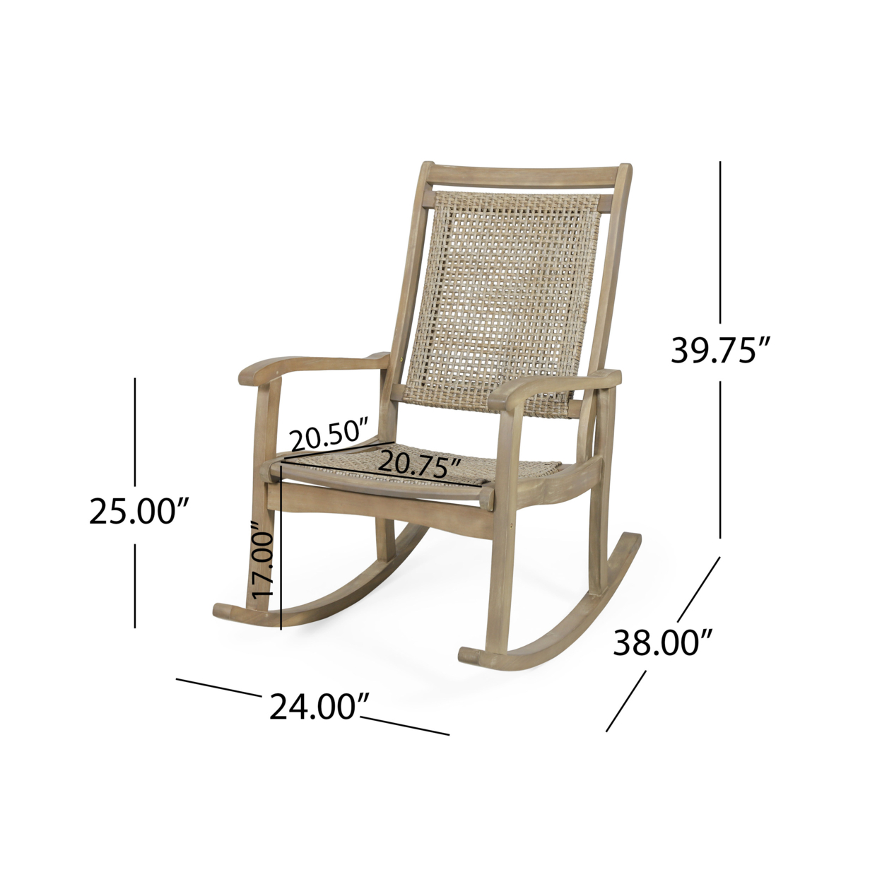 Dory Outdoor Rustic Wicker Rocking Chairs (Set Of 2)