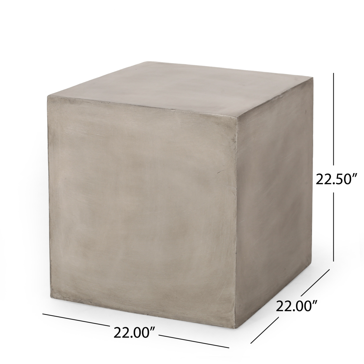 Kambreigh Outdoor Lightweight Concrete Side Table