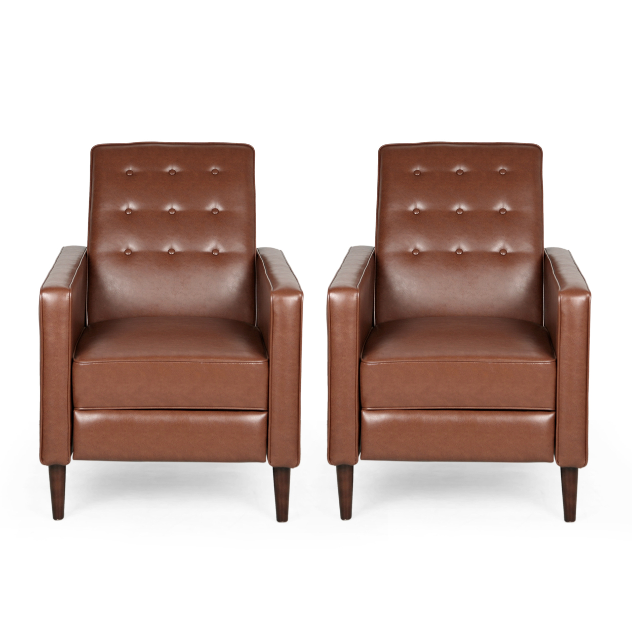 Mason Mid-Century Modern Button Tufted Recliners (Set Of 2)